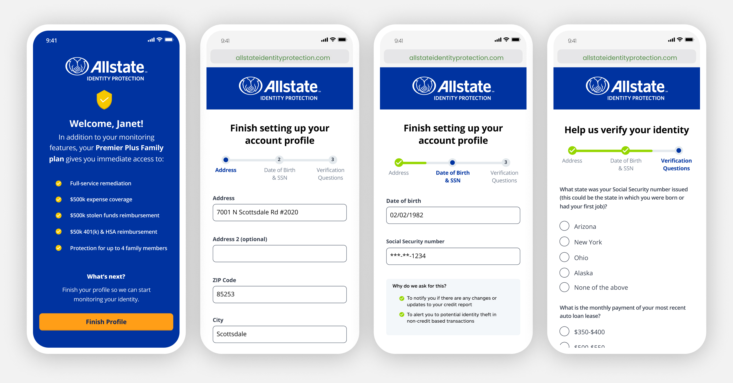 Allstate Identity Protection Onboarding